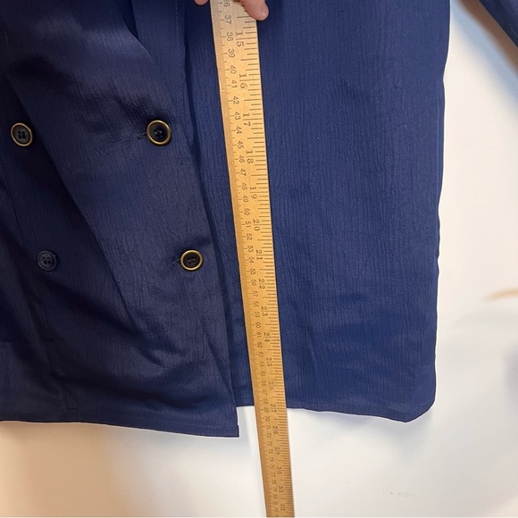 NWT Vintage Laura & Jayne Collection Double Breasted Blue Blouse Size 12 - Picture 11 of 12